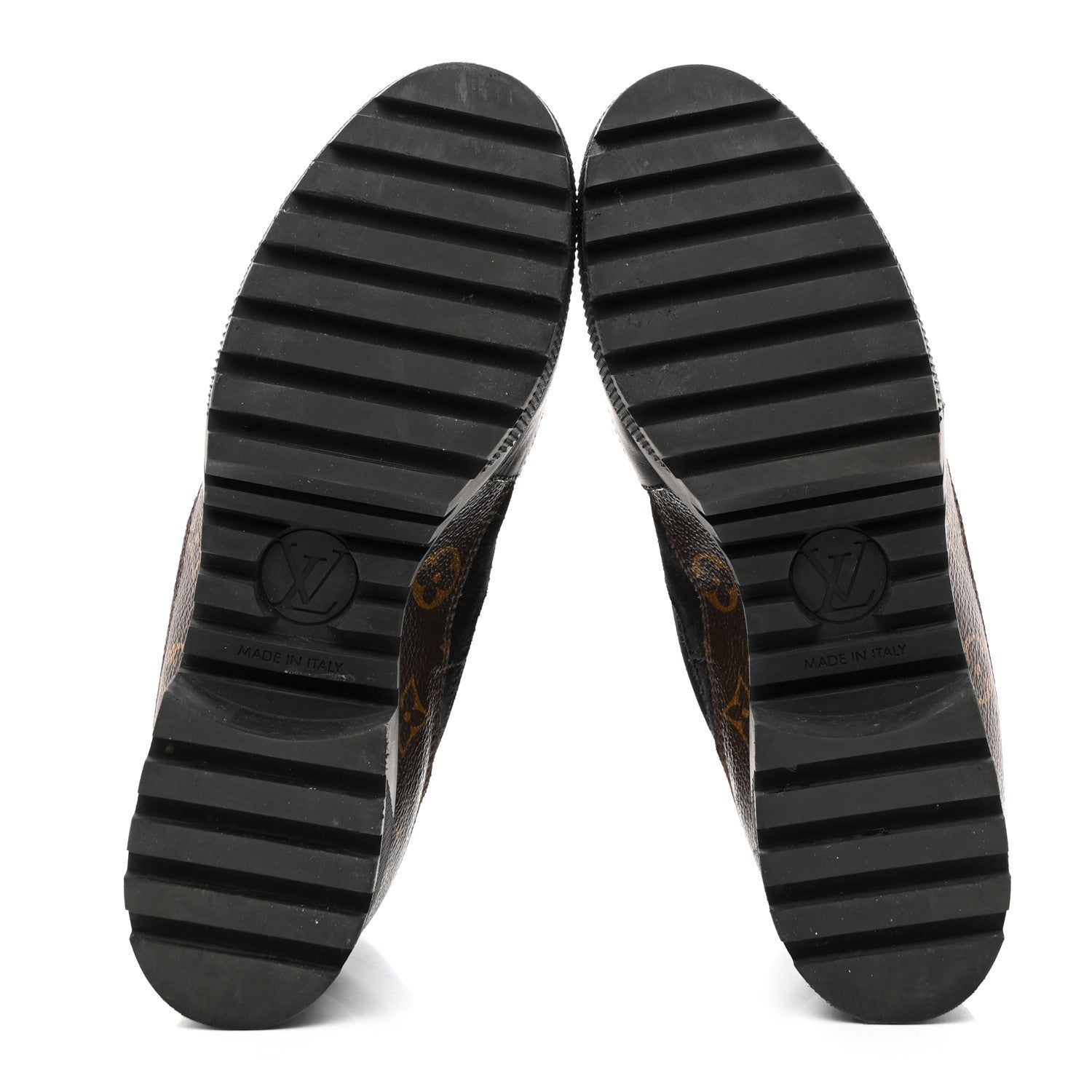 Louis Vuitton Suede Calfskin Monogram Laureate Platform Desert Boots 39.5 Black 5 of 8