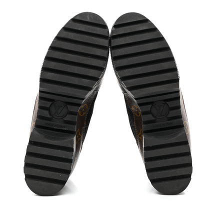 Louis Vuitton Suede Calfskin Monogram Laureate Platform Desert Boots 39.5 Black 5 of 8
