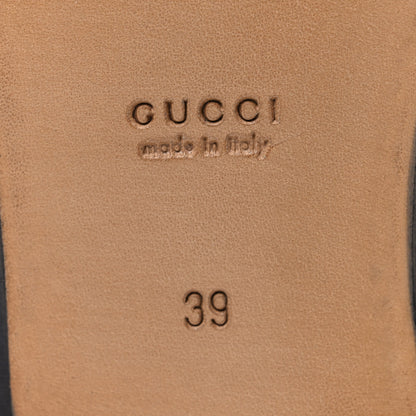 Gucci Monogram Jumbo GG Malaga Kid Womens 1953 Horsebit Loafers 39 Beige Ebony New Acero 8 of 9