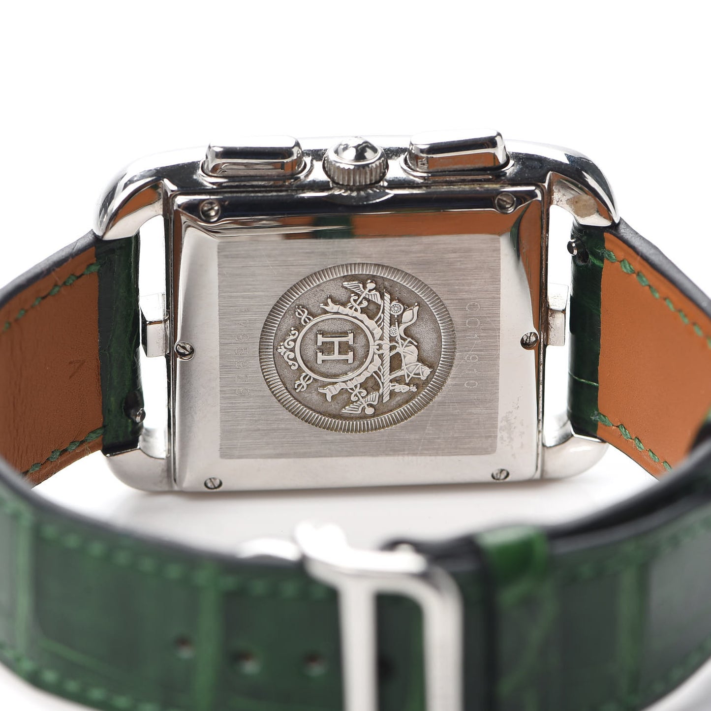 Stainless Steel Alligator 31mm Cape Cod Chrono Quartz Watch Vert Moyen