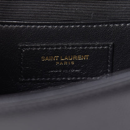 Saint Laurent Grain De Poudre Medium Classic Monogram Kate Satchel Black 7 of 10