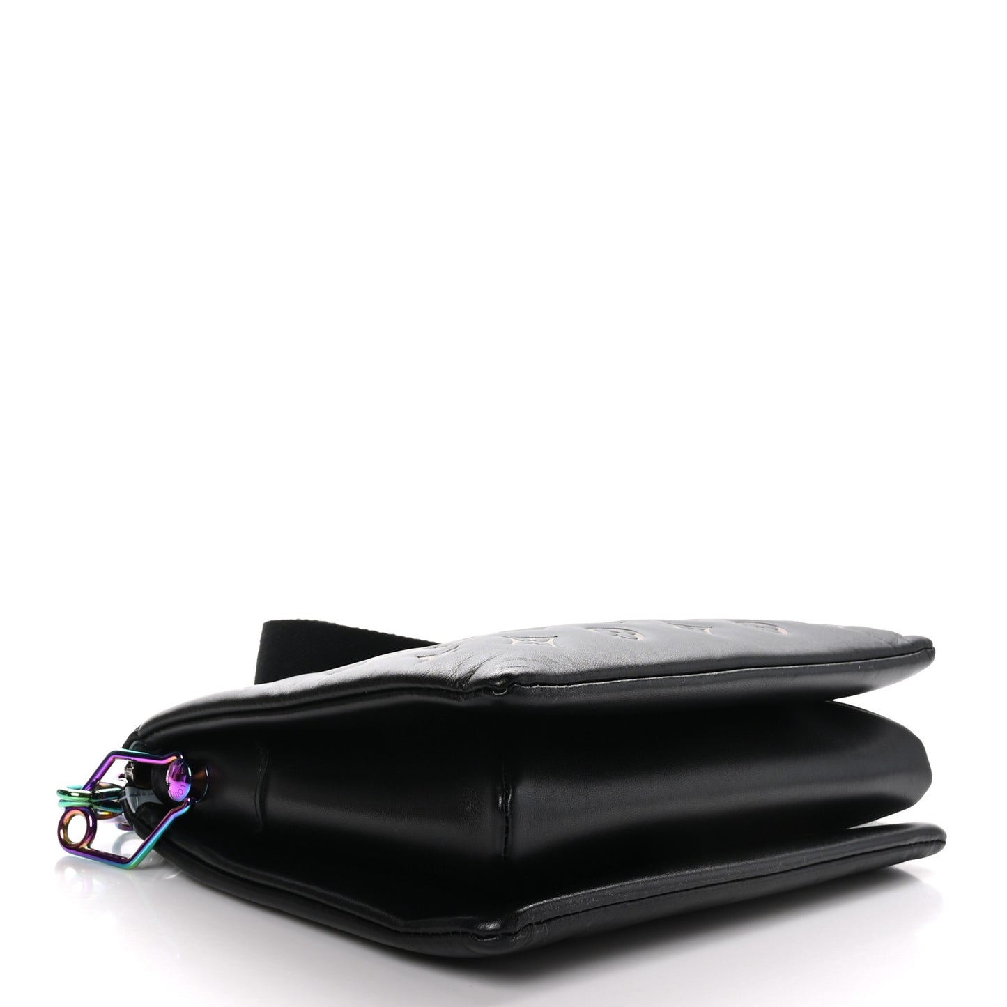 Lambskin Embossed Monogram LV Ski Coussin PM Black Multicolor