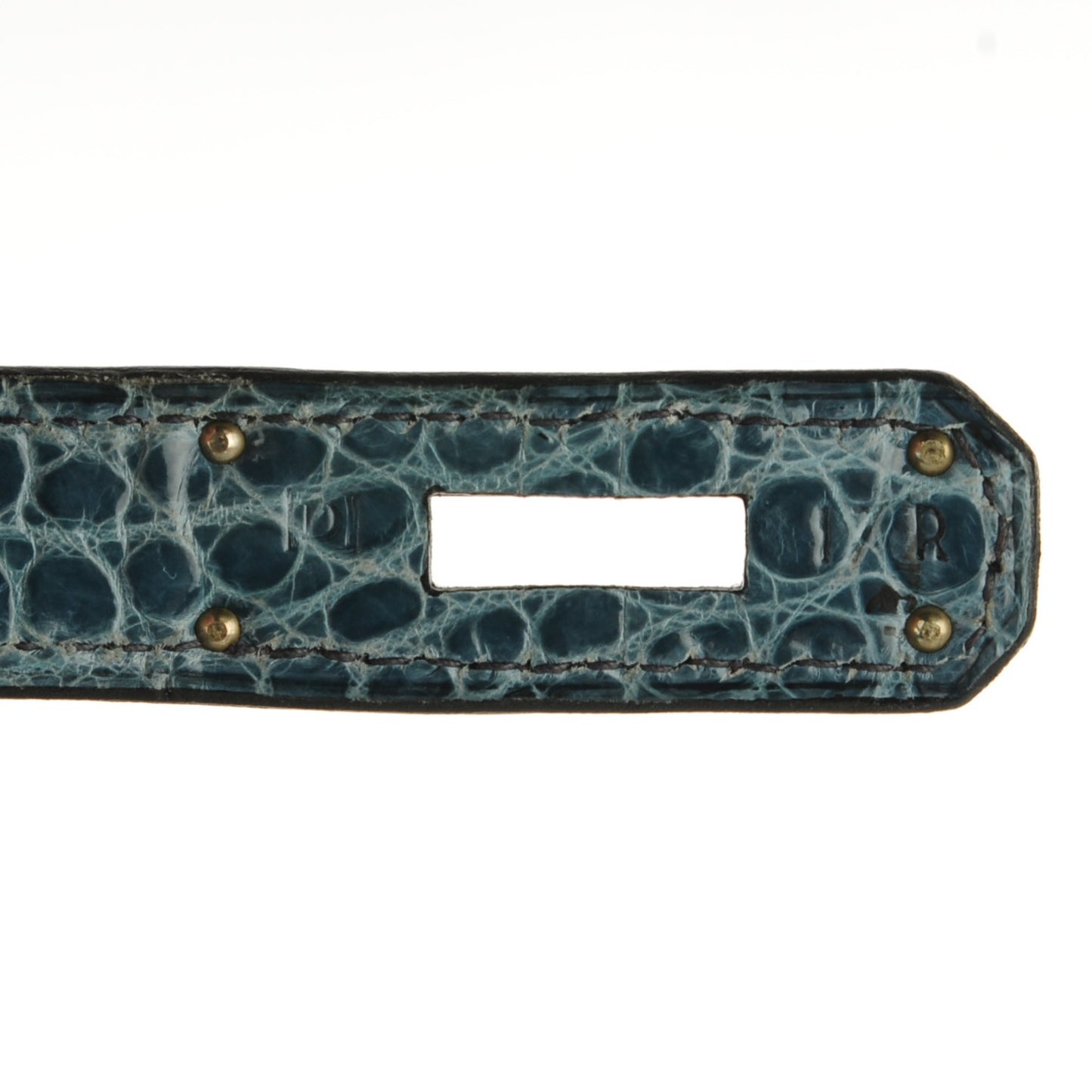 Shiny Porosus Crocodile Birkin 30 Blue Jean
