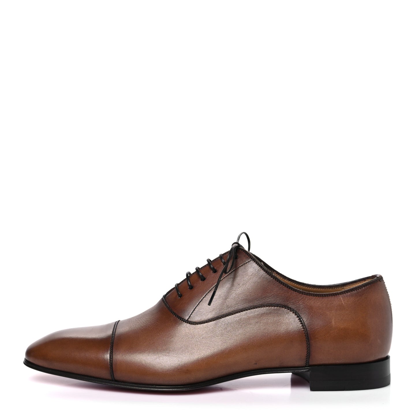 Calfskin Mens Greggo Flat Oxfords 42.5 Brown
