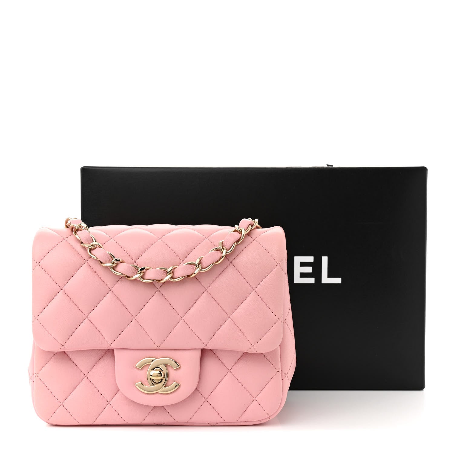 Chanel Lambskin Quilted Mini Square Flap Light Pink 11 of 11