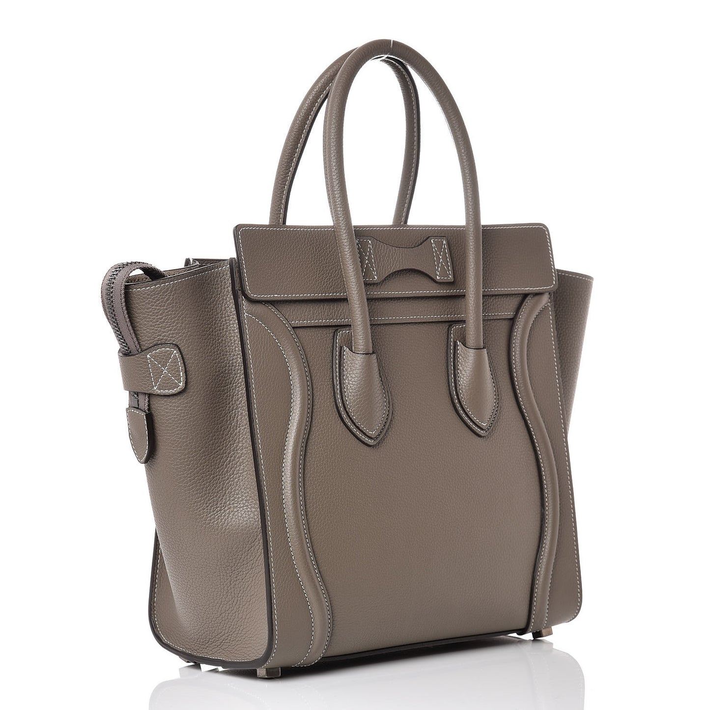 Drummed Calfskin Micro Luggage Souris