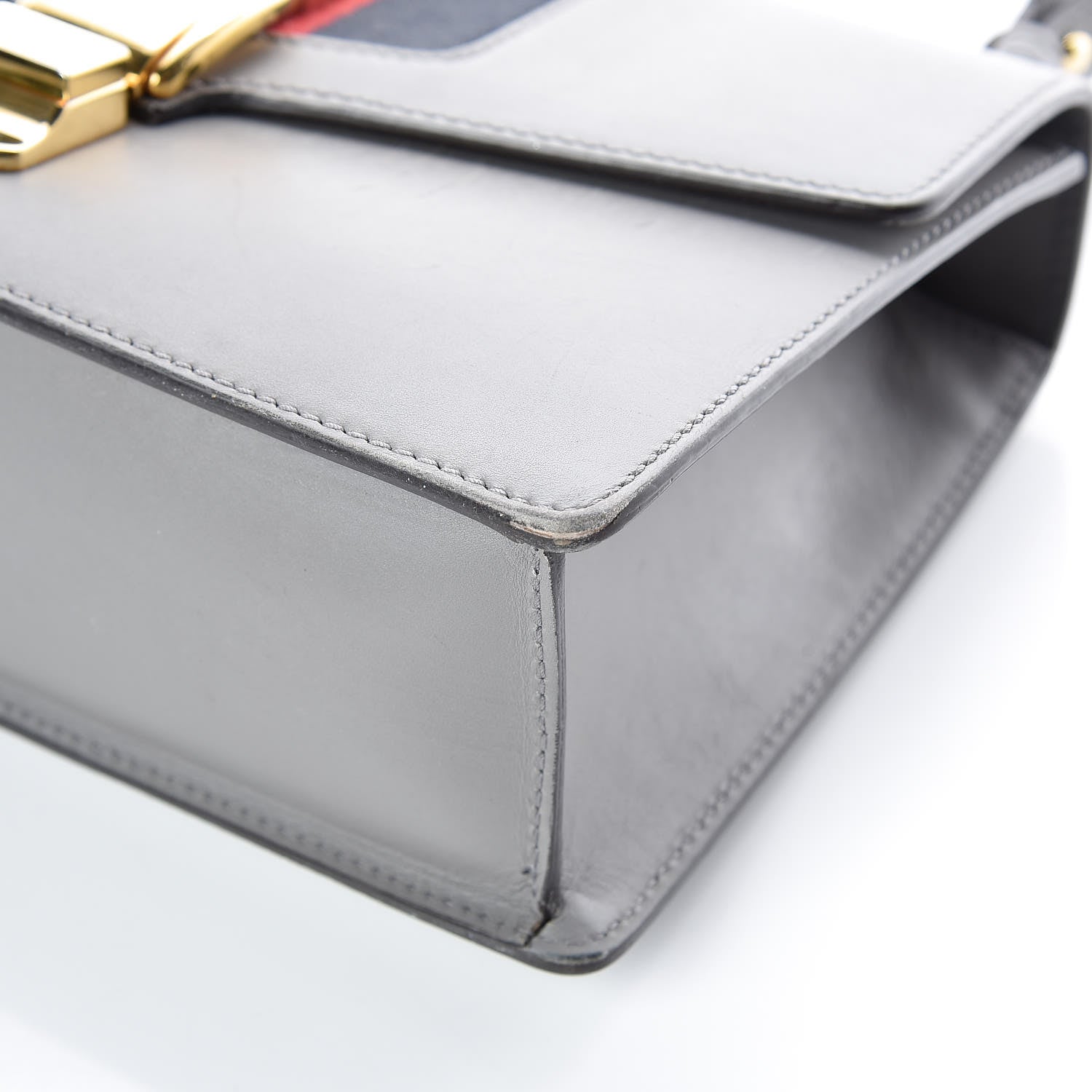 Gucci Calfskin Small Sylvie Shoulder Bag Deep Grey 16 of 30