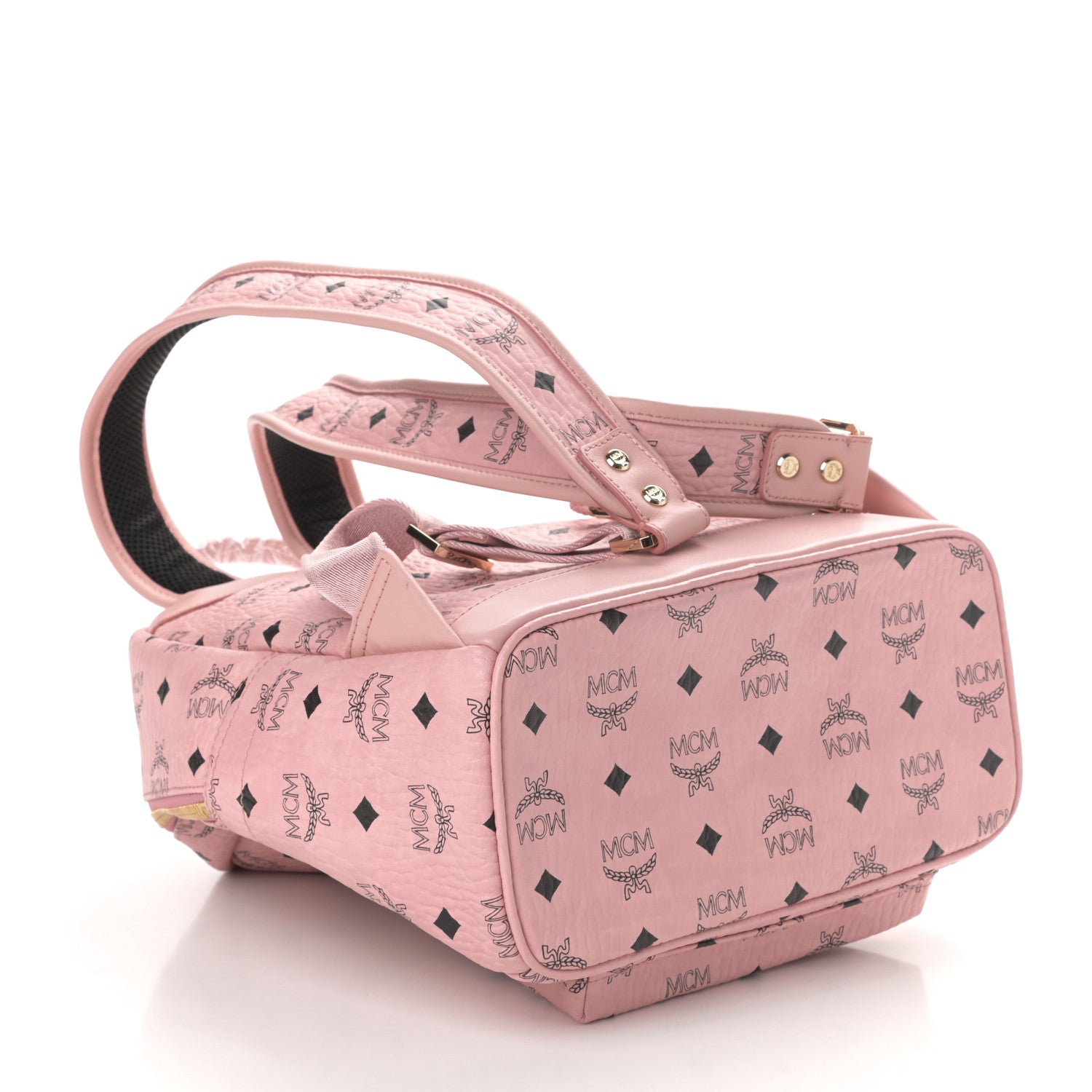 MCM Visetos Small Stark Rabbit Backpack Pink 4 of 9