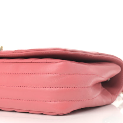 Chanel Calfskin Chevron Quilted Small Statement Flap Pink 10 of 15