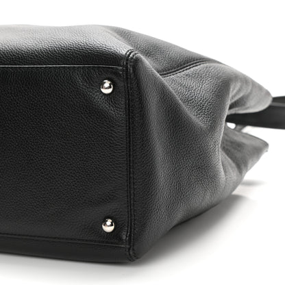Chanel Calfskin Cerf Executive Shopper Tote Black 10 of 11