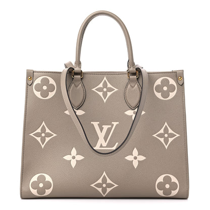 Louis Vuitton Empreinte Monogram Giant Onthego MM Tourterelle Creme 1 of 10