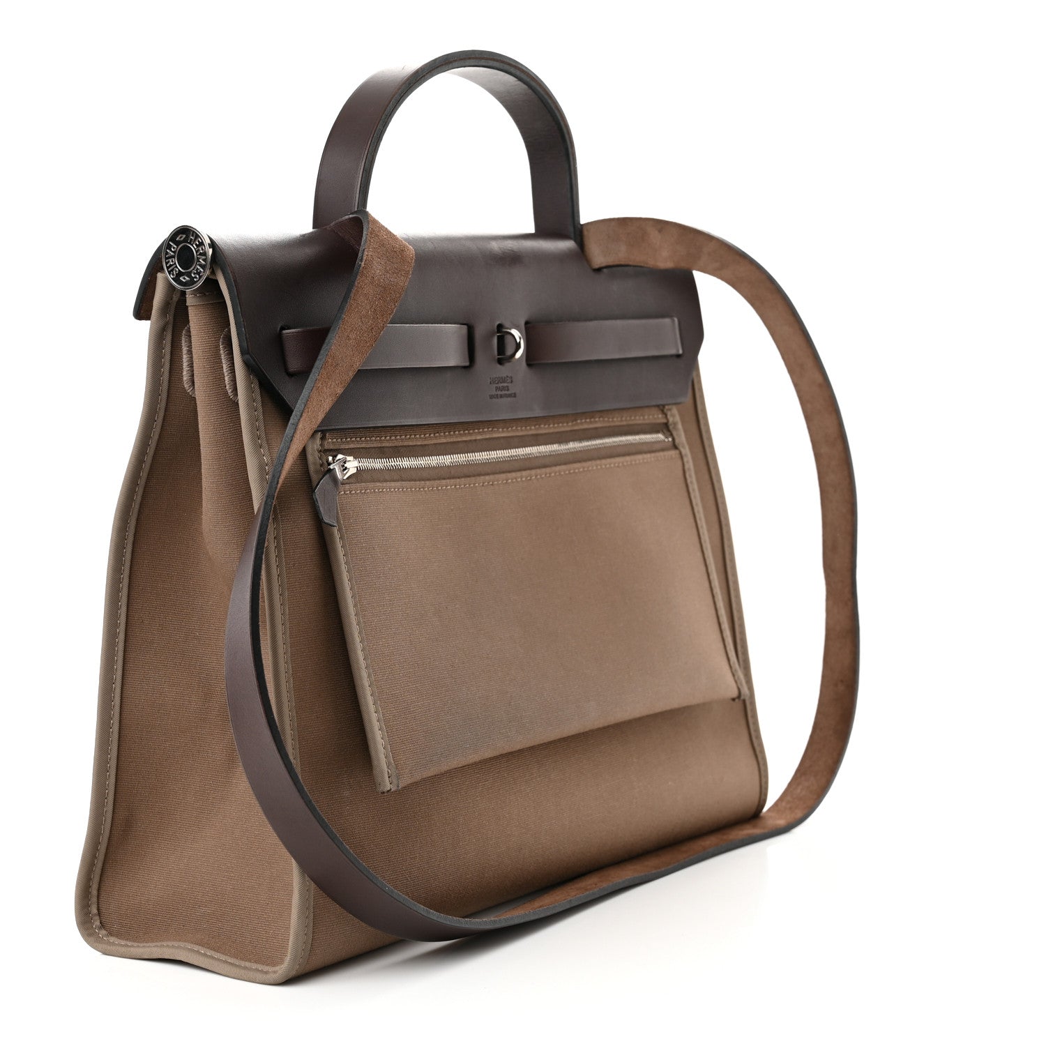 Hermes Vache Hunter Toile Herbag Zip 31 PM Etoupe Ebene 4 of 15