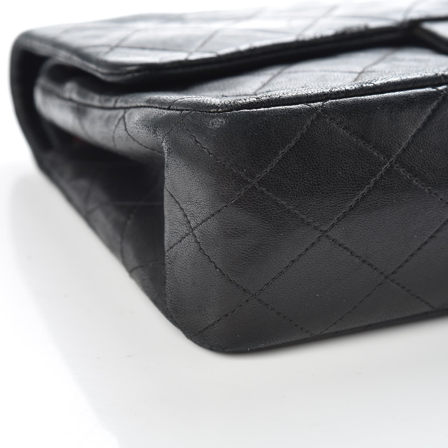 Chanel Lambskin Quilted Medium Double Flap Black 17 of 18