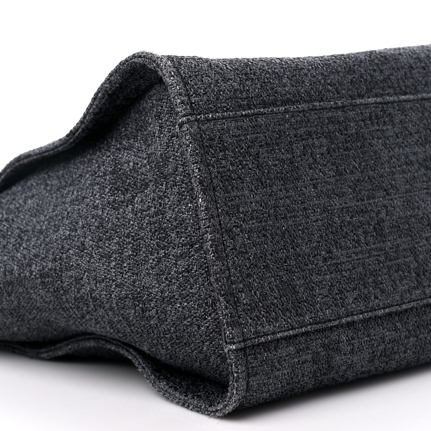 Lurex Boucle Medium Deauville Tote Black