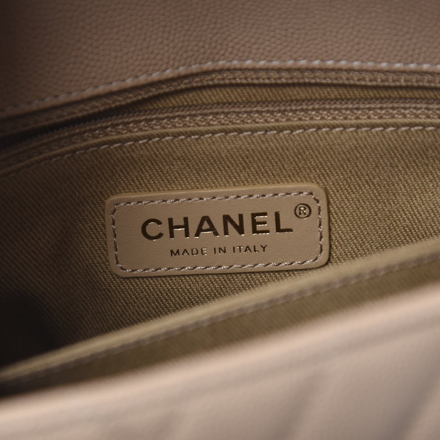 Chanel Caviar Chevron Quilted Mini Coco Handle Flap Beige 5 of 11