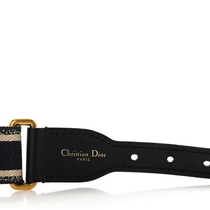 Christian Dior Canvas Embroidered Book Belt 90 36 Bleu 4 of 6