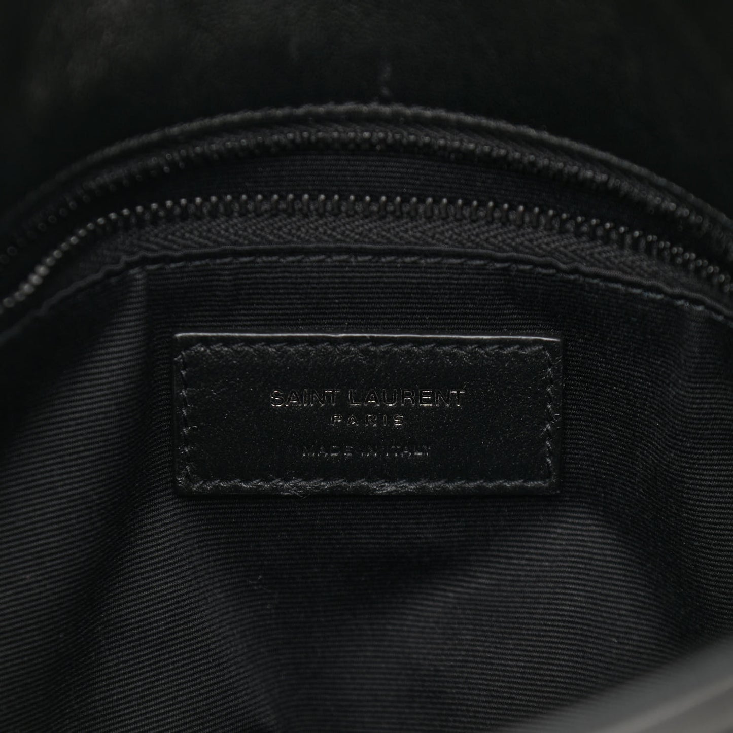 Lambskin Quilted Small Loulou Puffer Monogram Chain Satchel Black