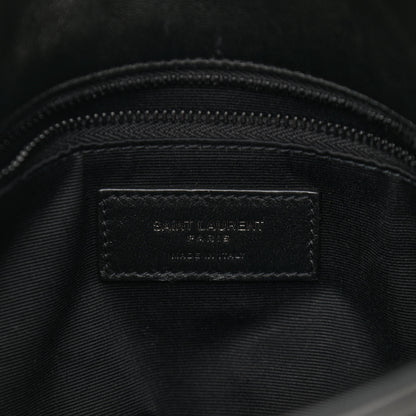 Saint Laurent Lambskin Quilted Small Loulou Puffer Monogram Chain Satchel Black 5 of 10