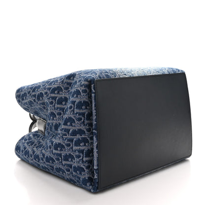 Christian Dior Denim Jacquard Oblique Medium Toujours Blue 5 of 13