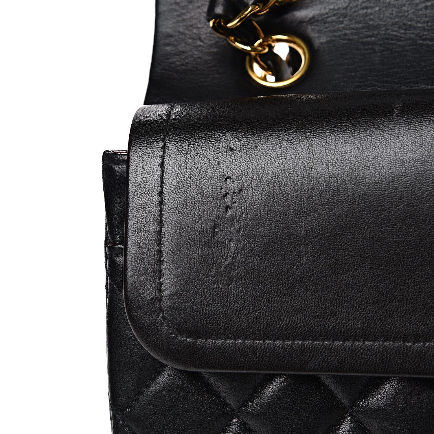 Chanel Lambskin Quilted Medium Double Flap Black 14 of 18