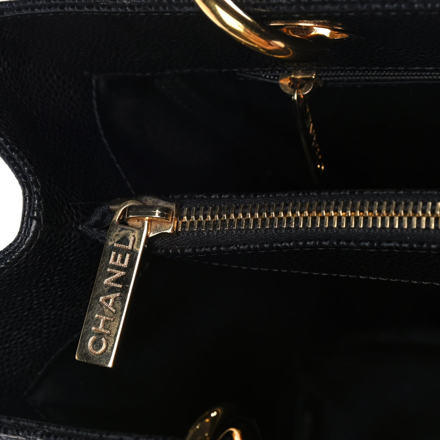 Caviar Quilted Grand Shopping Tote GST Black