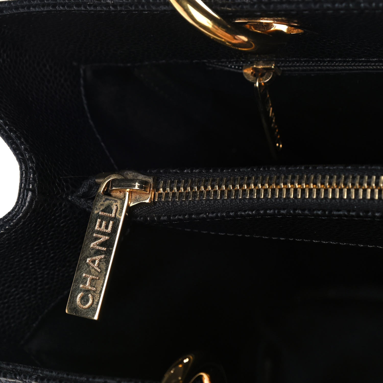 Chanel Caviar Quilted Grand Shopping Tote GST Black 7 of 15