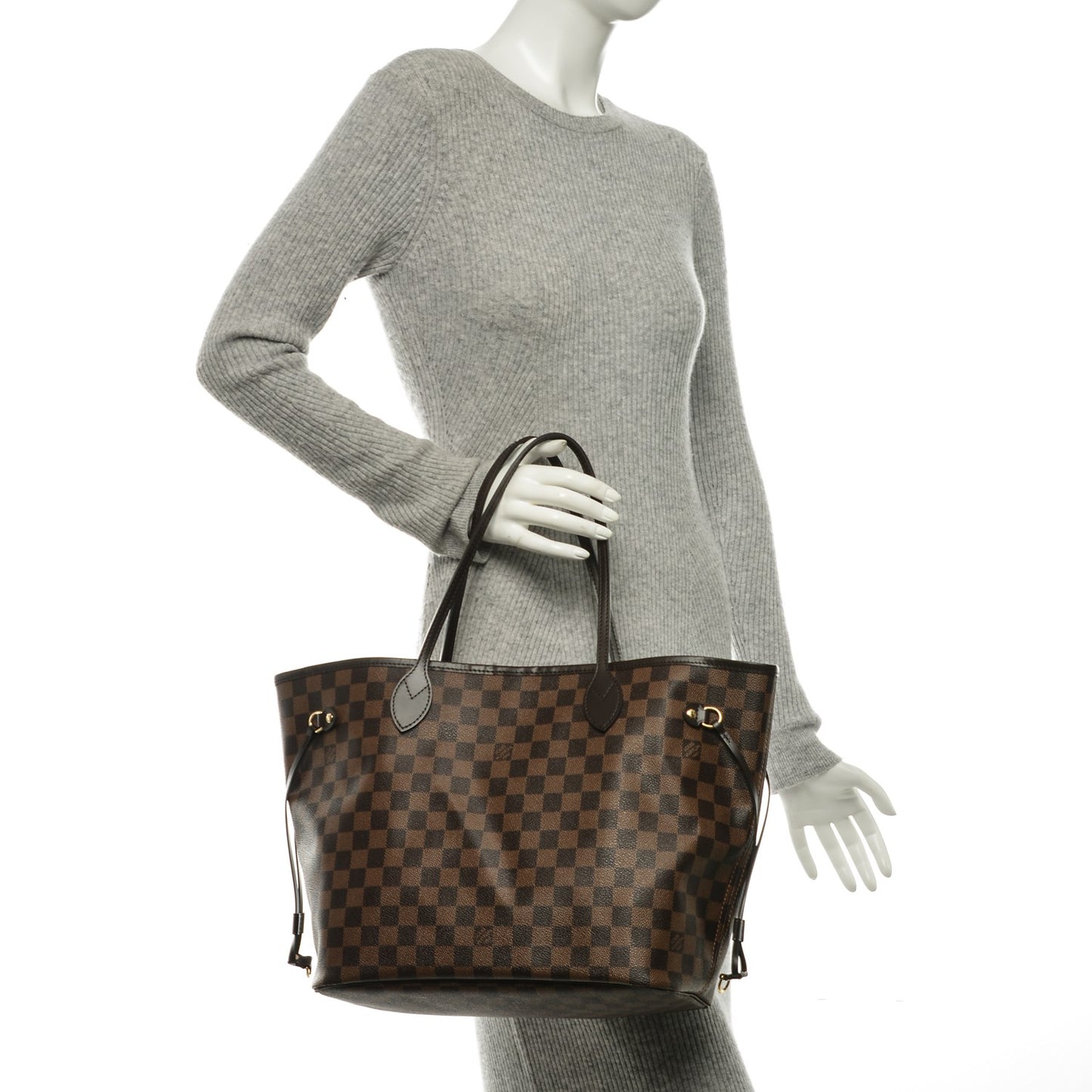 Damier Ebene Neo Neverfull MM Rose Ballerine