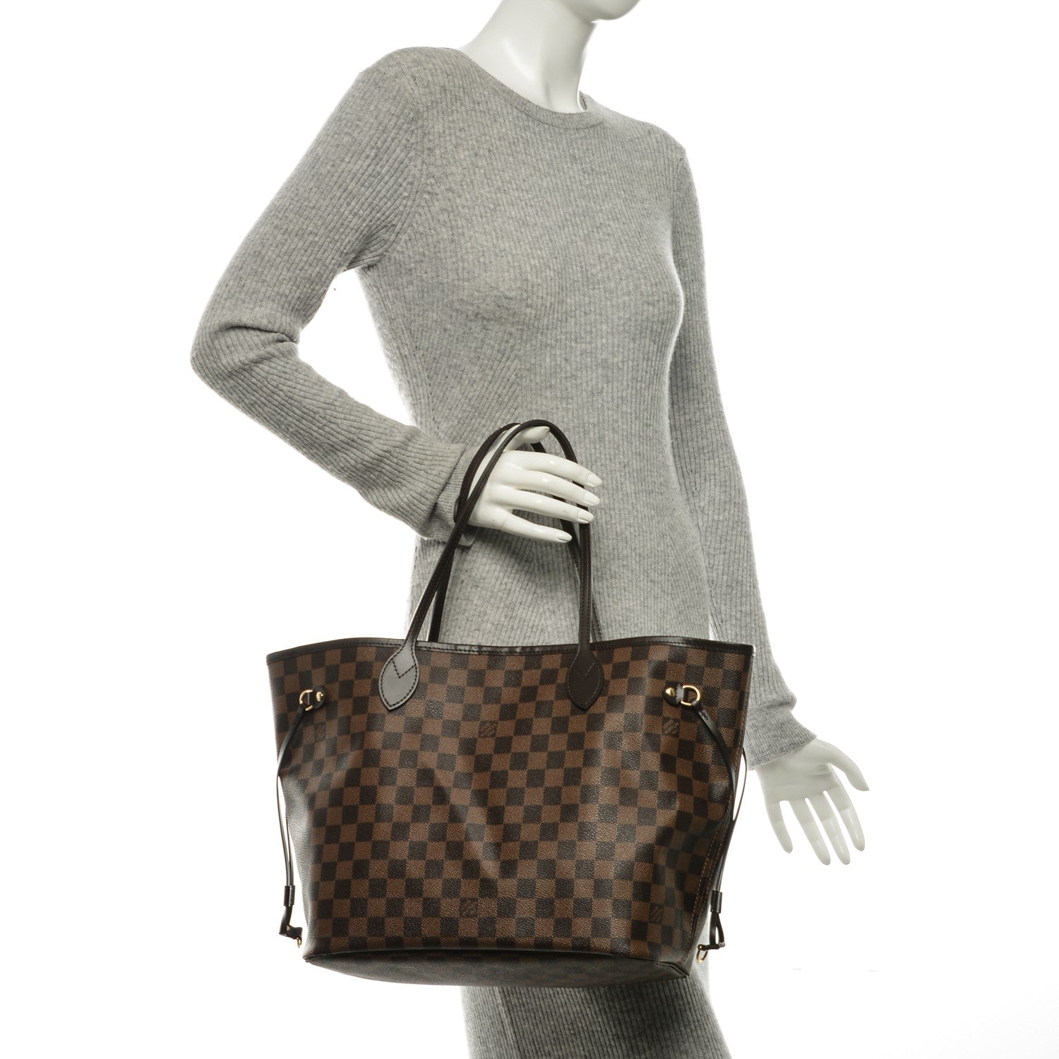 Louis Vuitton Damier Ebene Neo Neverfull MM Rose Ballerine 2 of 10