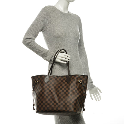 Louis Vuitton Damier Ebene Neo Neverfull MM Rose Ballerine 2 of 10