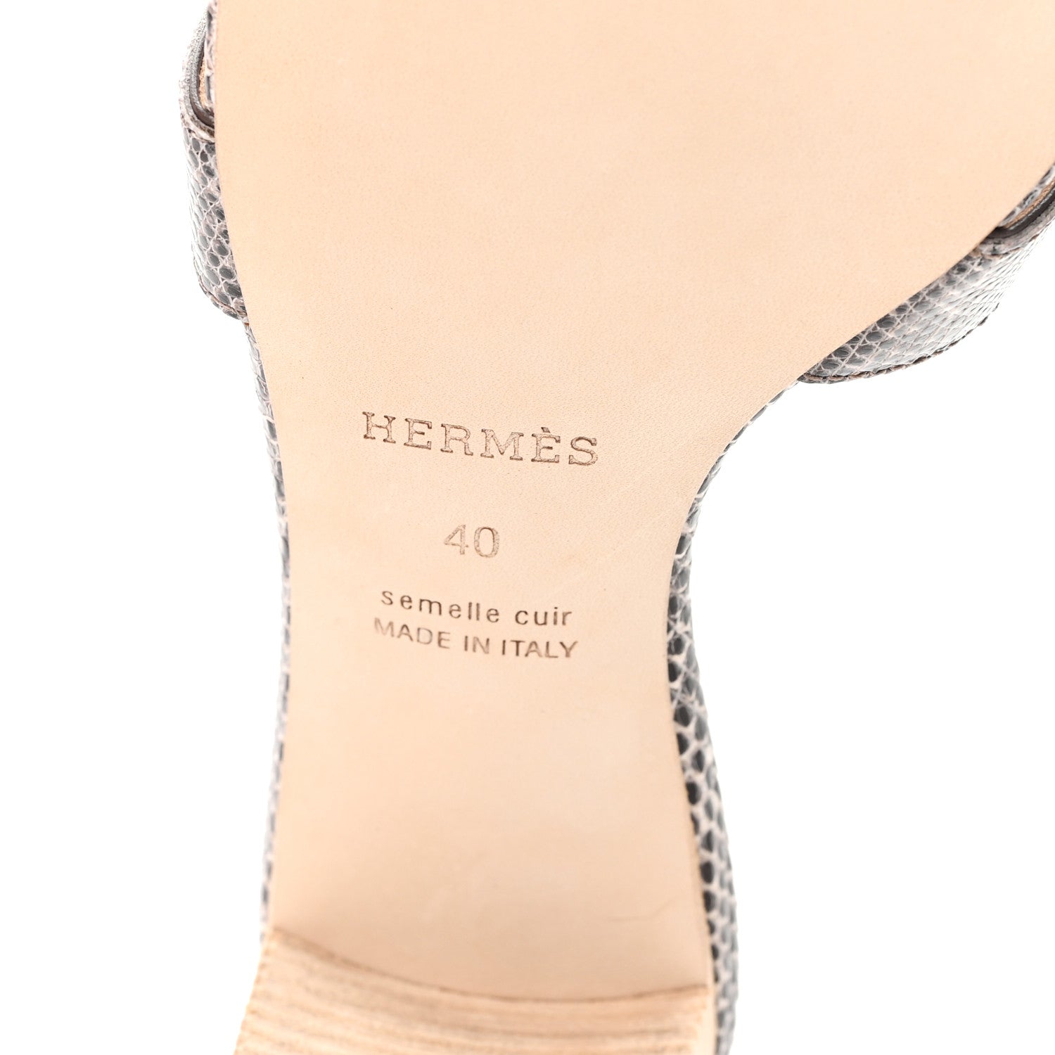 Hermes Lizard Oasis Sandals 40 Ombre 7 of 10