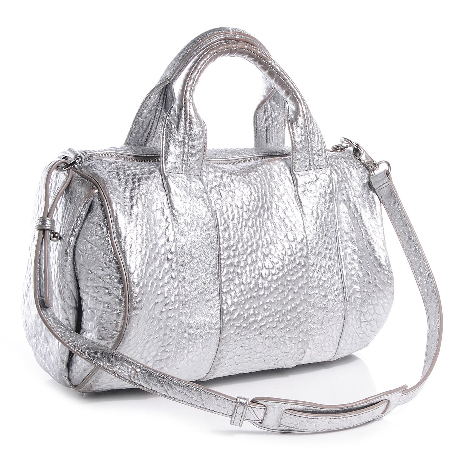 Alexander Wang Pebbled Leather Rocco Duffel Rhodium 3 of 6