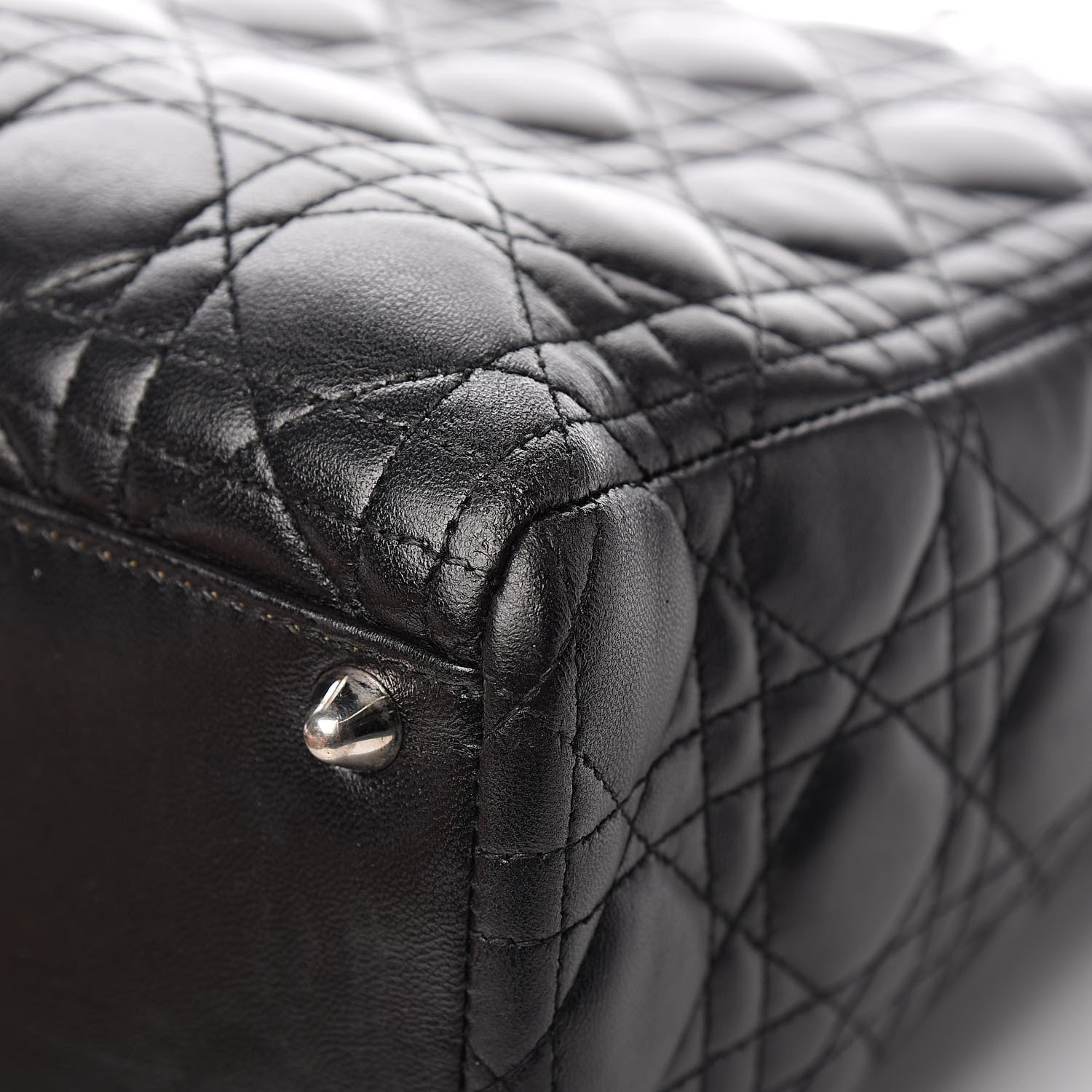 Christian Dior Lambskin Cannage Large Lady Dior Black 11 of 16