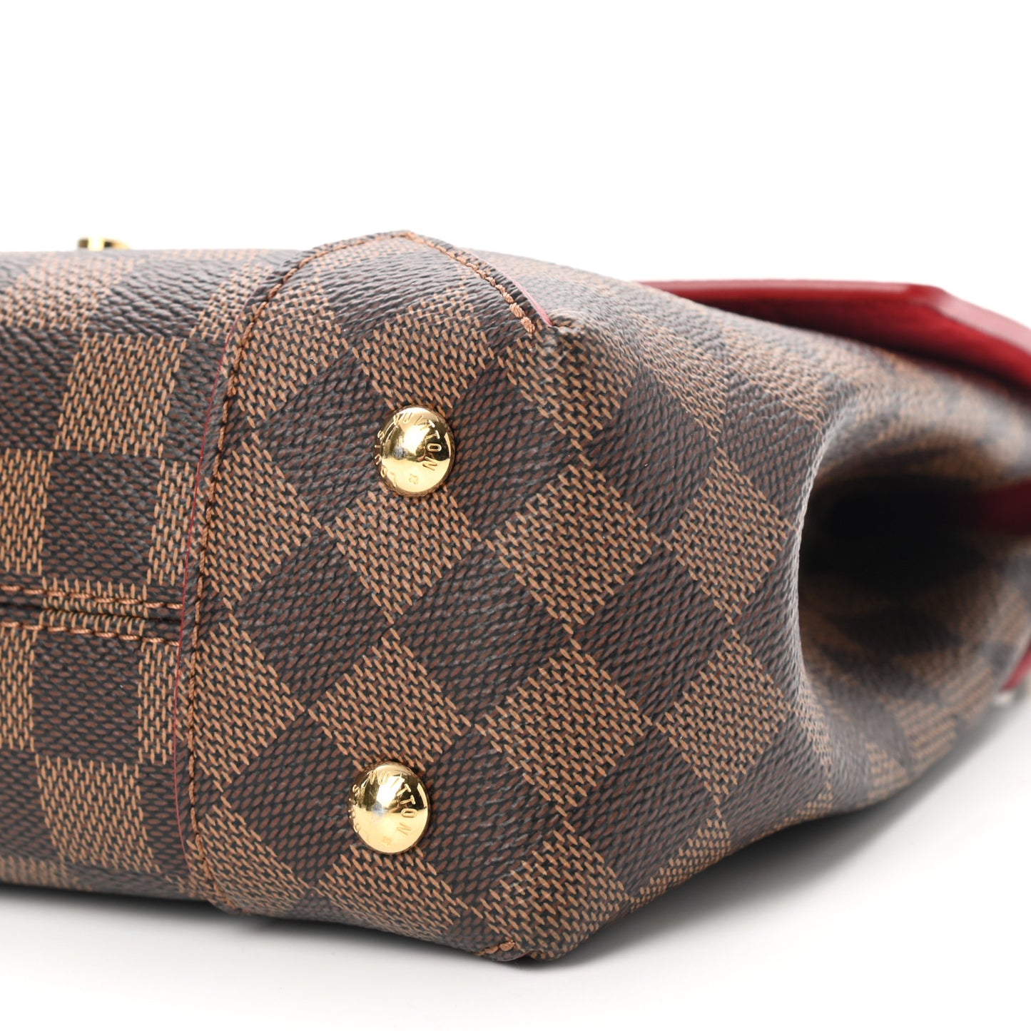 Damier Ebene Caissa Clutch Cherry