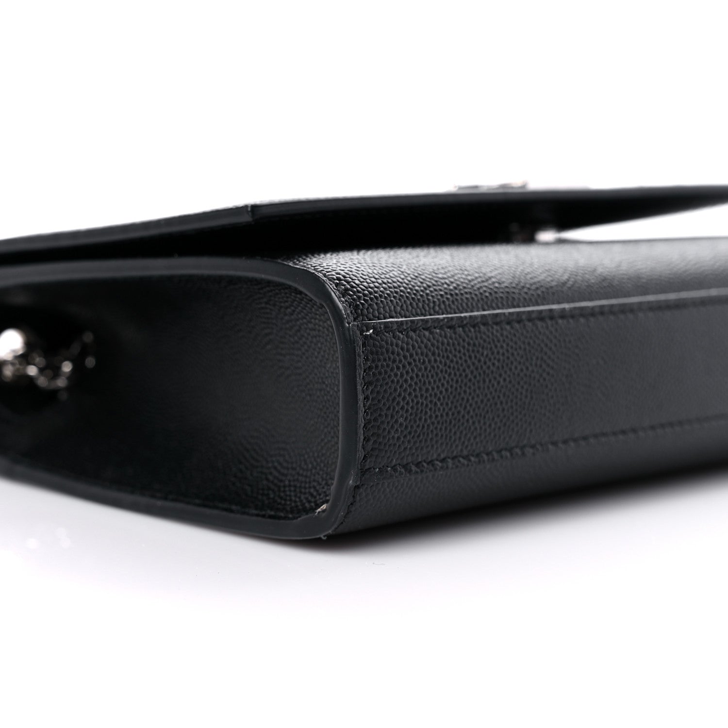 Saint Laurent Grain De Poudre Small Monogram Kate Satchel Black 7 of 8