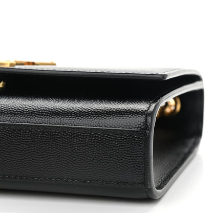 Saint Laurent Grain De Poudre Small Monogram Kate Satchel Black 10 of 11