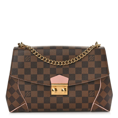 Louis Vuitton Damier Ebene Caissa Clutch Rose Ballerine 1 of 8
