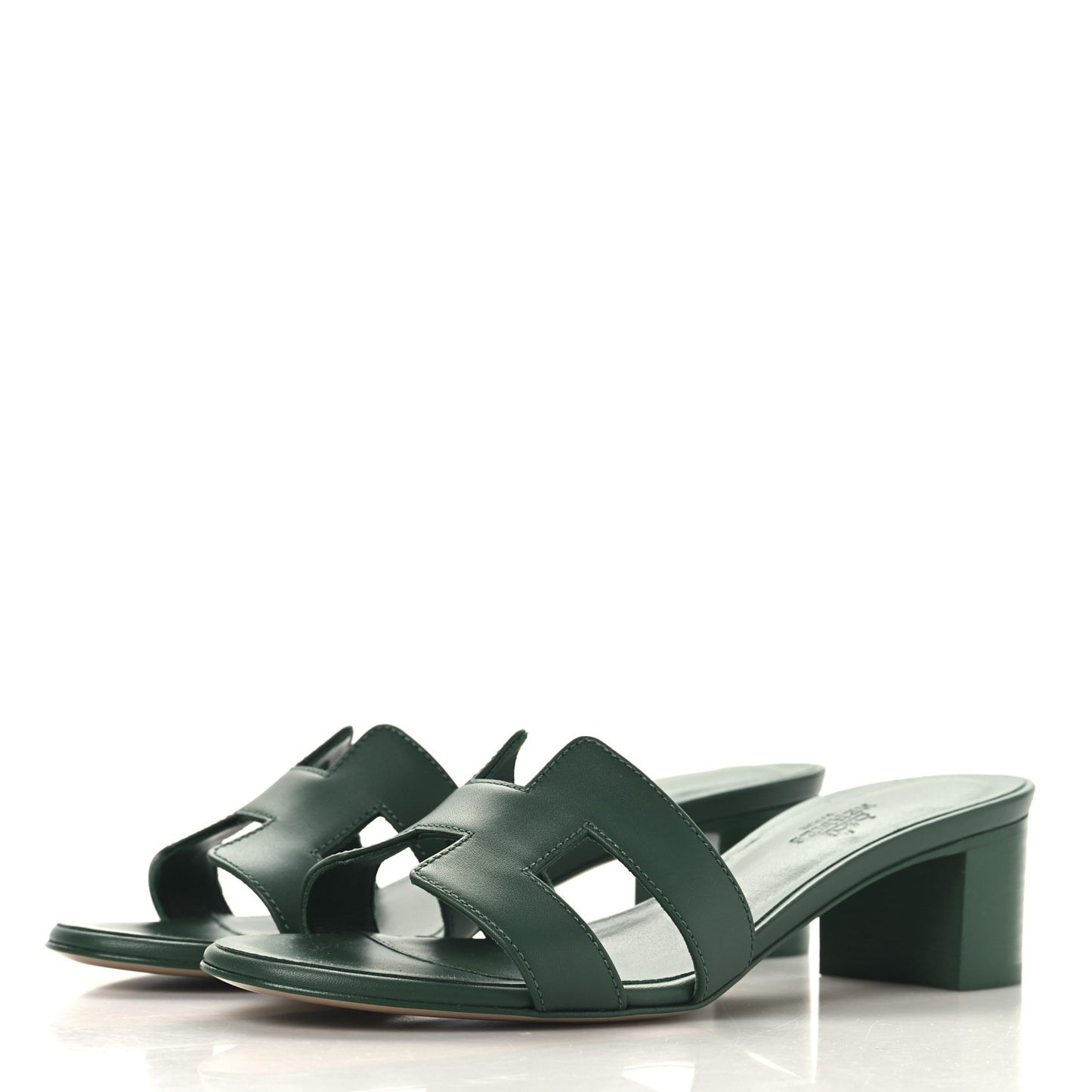 Calfskin Oasis Sandals 36 Vert Electrique