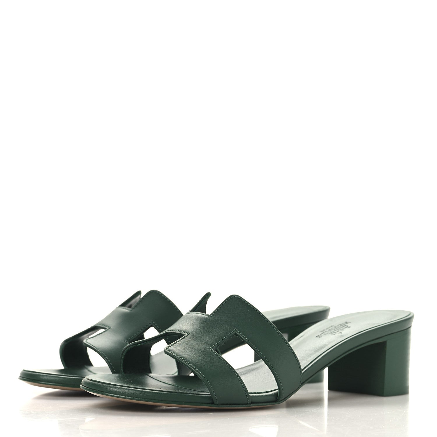 Hermes Calfskin Oasis Sandals 36 Vert Electrique 4 of 9