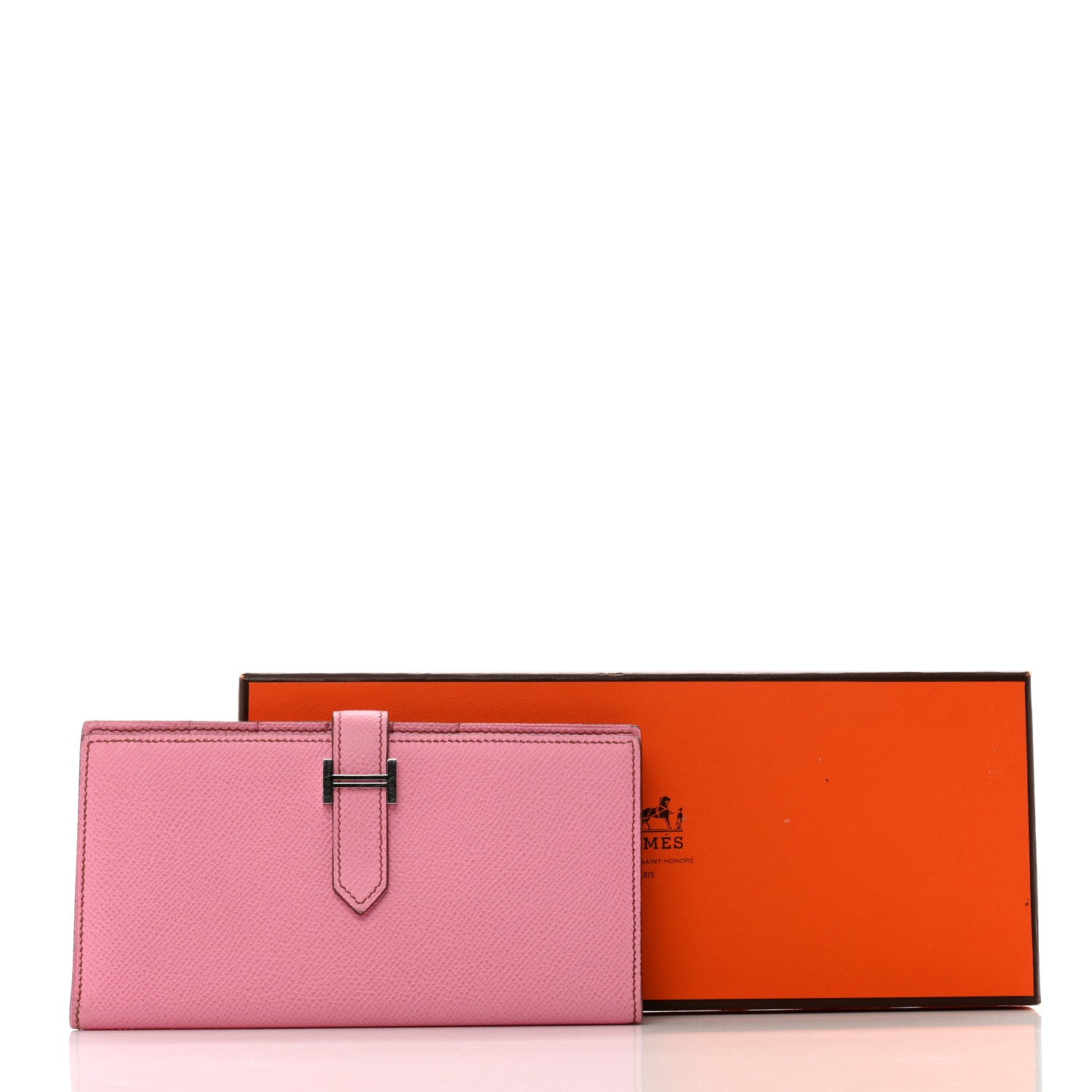 Hermes Epsom Bearn Gusset Wallet 5P Pink 11 of 11