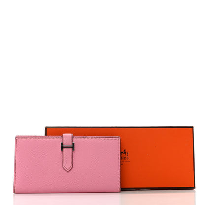 Hermes Epsom Bearn Gusset Wallet 5P Pink 11 of 11