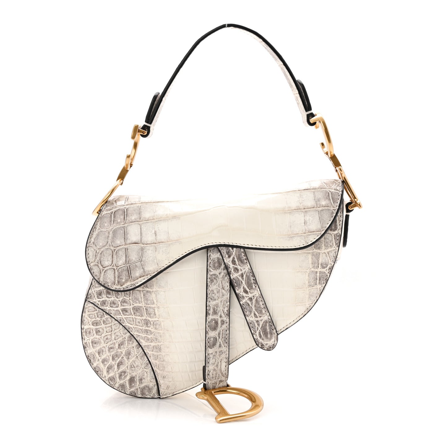 Niloticus Crocodile Himalaya Mini Saddle Bag Latte