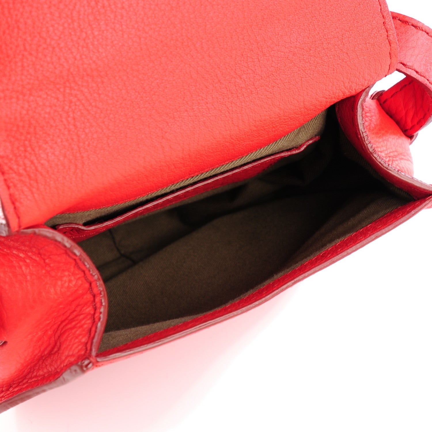 Chloe Calfskin Mini Marcie Round Crossbody Bag Red 5 of 9