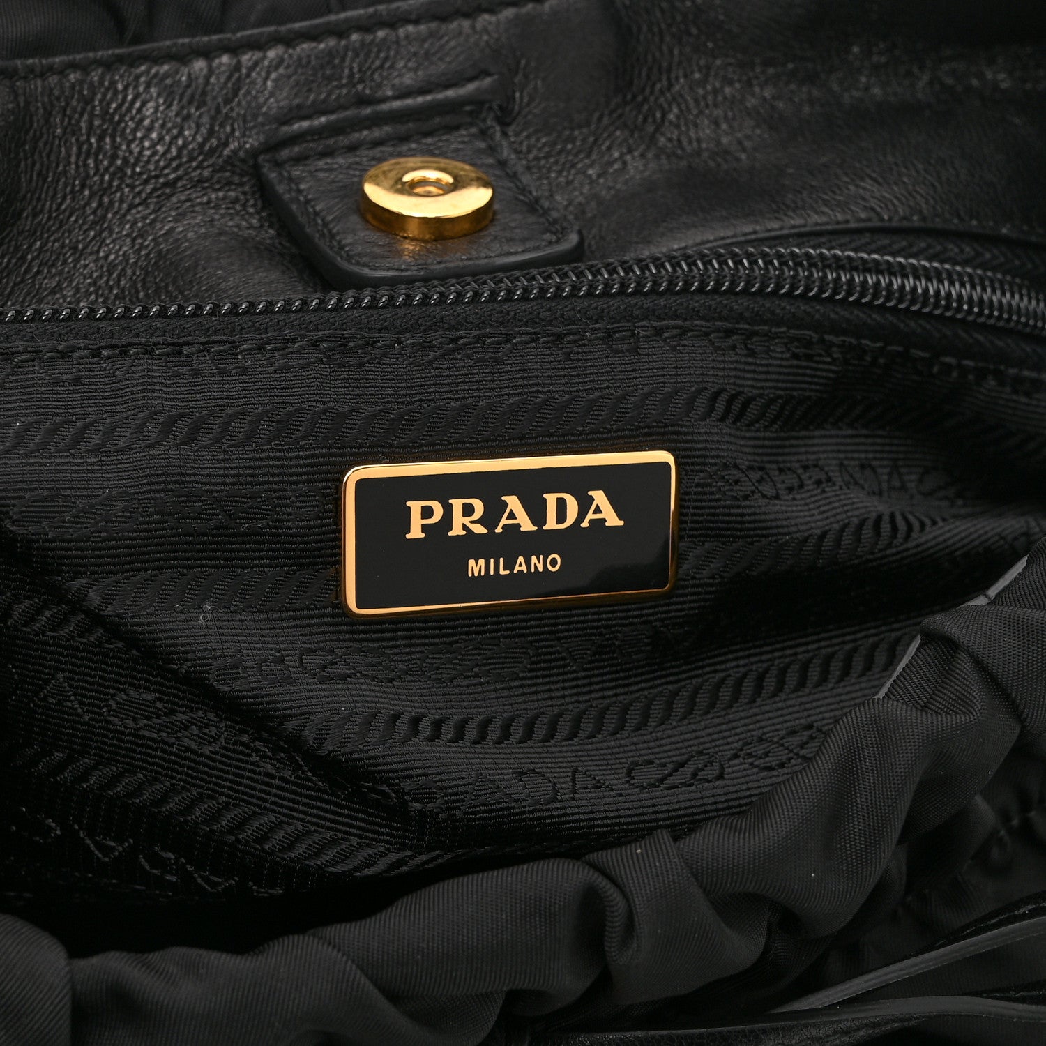 Prada Tessuto Nylon Bow Shoulder Bag Black 6 of 10
