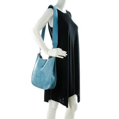 Hermes Epsom Evelyne PM Blue Jean 8 of 15
