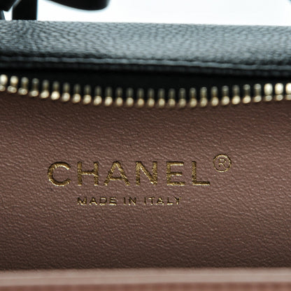 Chanel Caviar Quilted Small CC Filigree Vanity Case Black 6 of 7