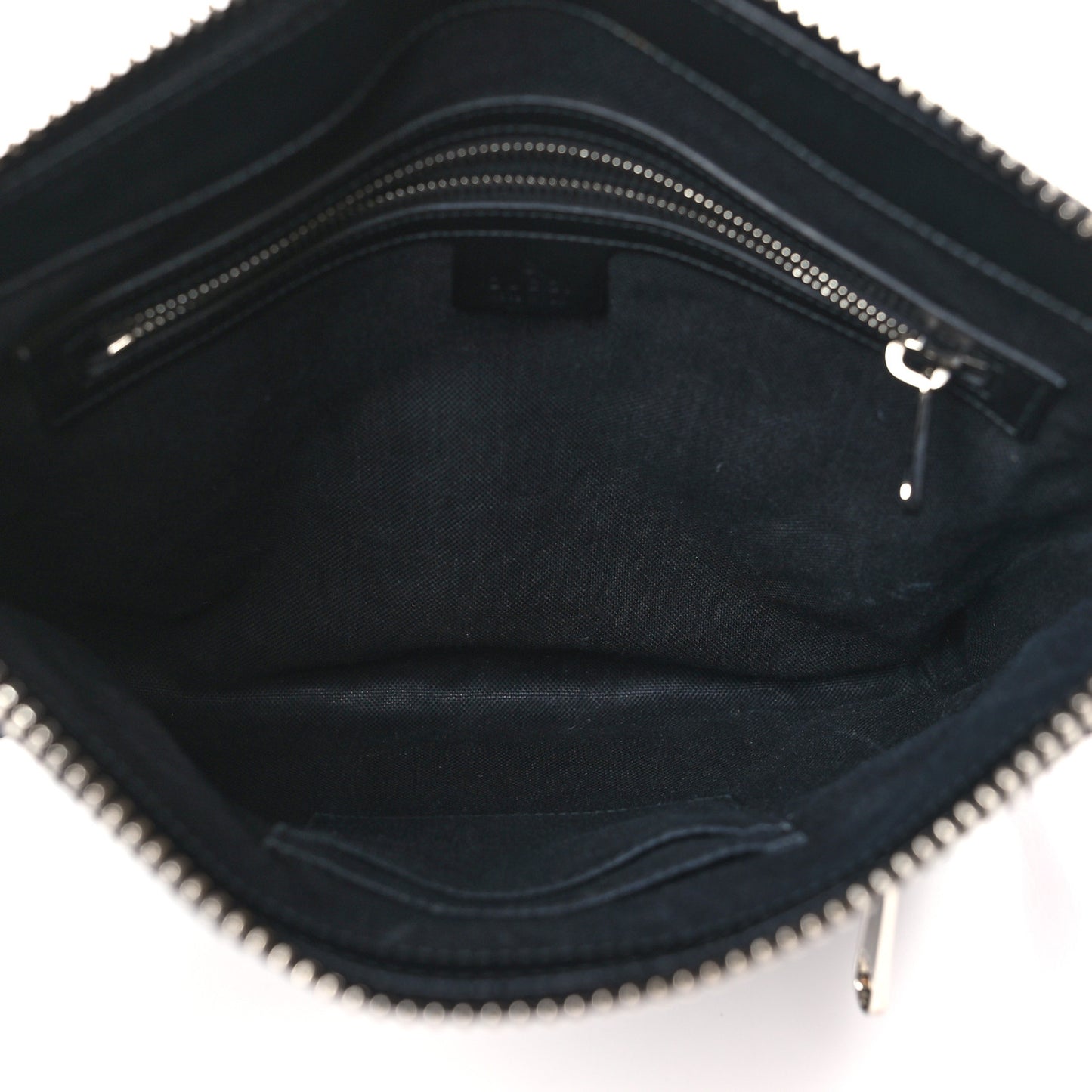 GG Supreme Monogram Appia Calfskin Web Flat Messenger Bag Black Grey