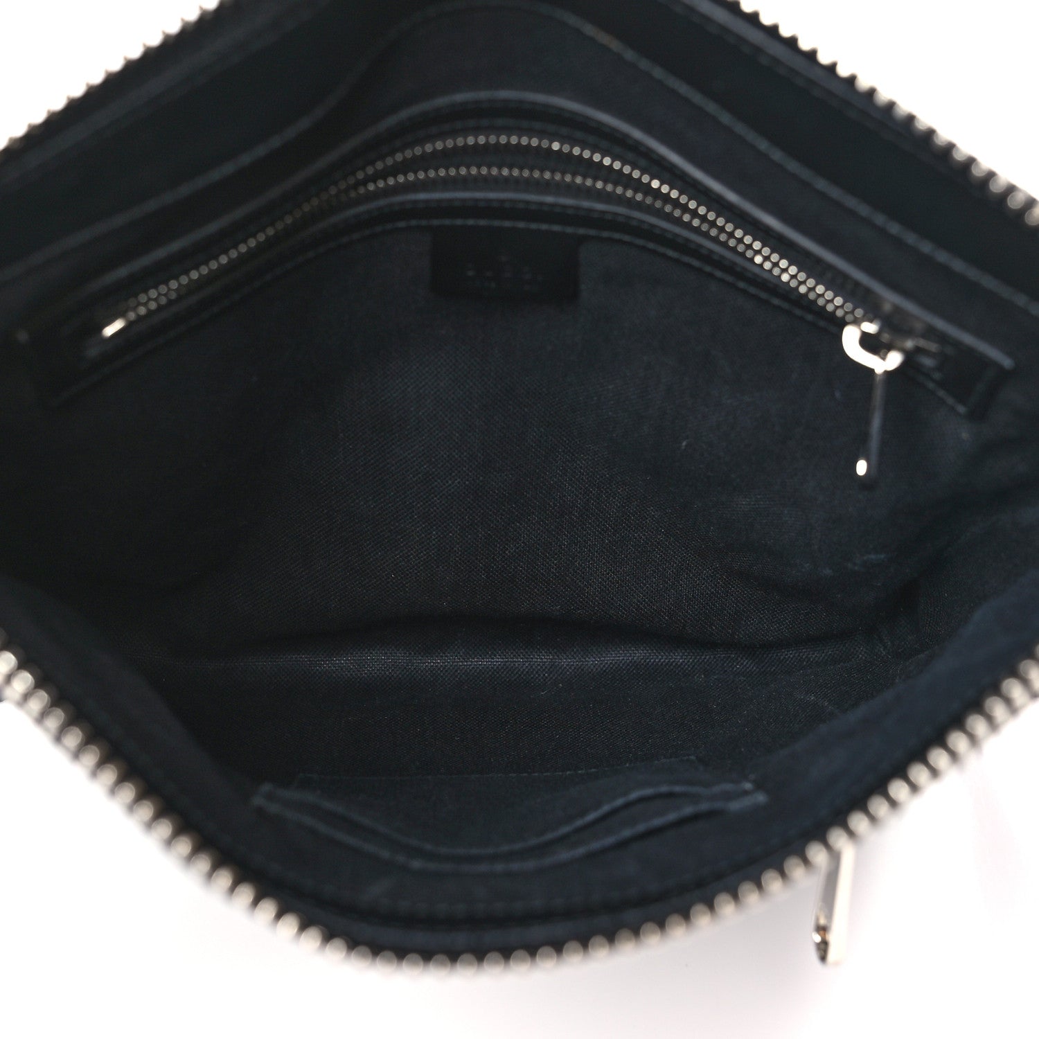 Gucci GG Supreme Monogram Appia Calfskin Web Flat Messenger Bag Black Grey 5 of 9
