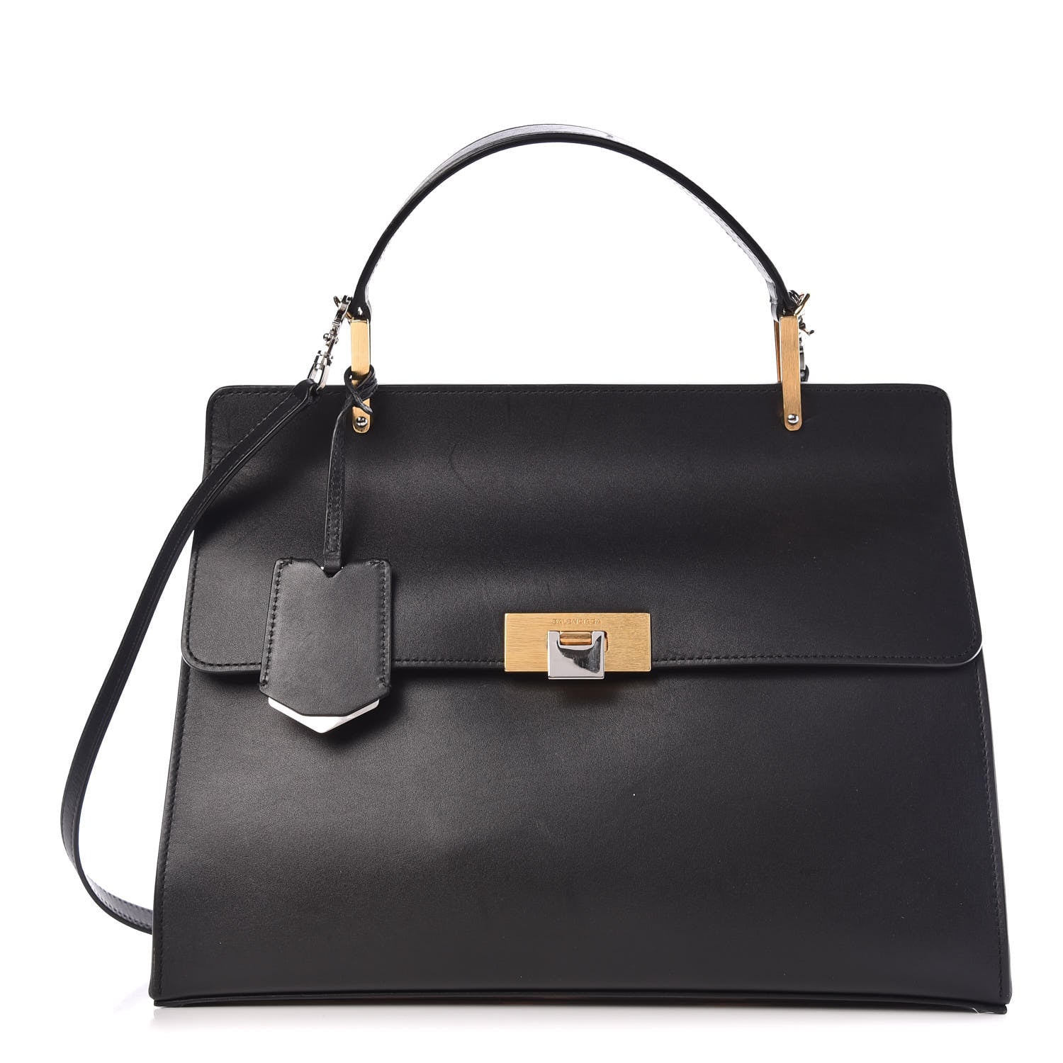 Balenciaga Calfskin Le Dix M Cartable Shoulder Bag Black 1 of 17