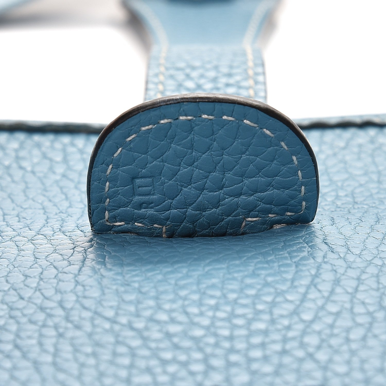 Hermes Taurillon Clemence Evelyne II GM Blue Jean 7 of 8