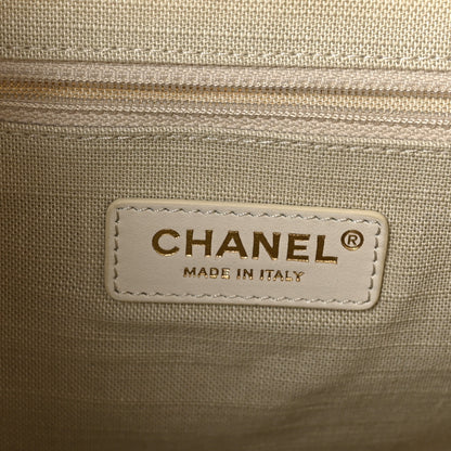 Chanel Mixed Fibers Small Deauville Tote White 7 of 10